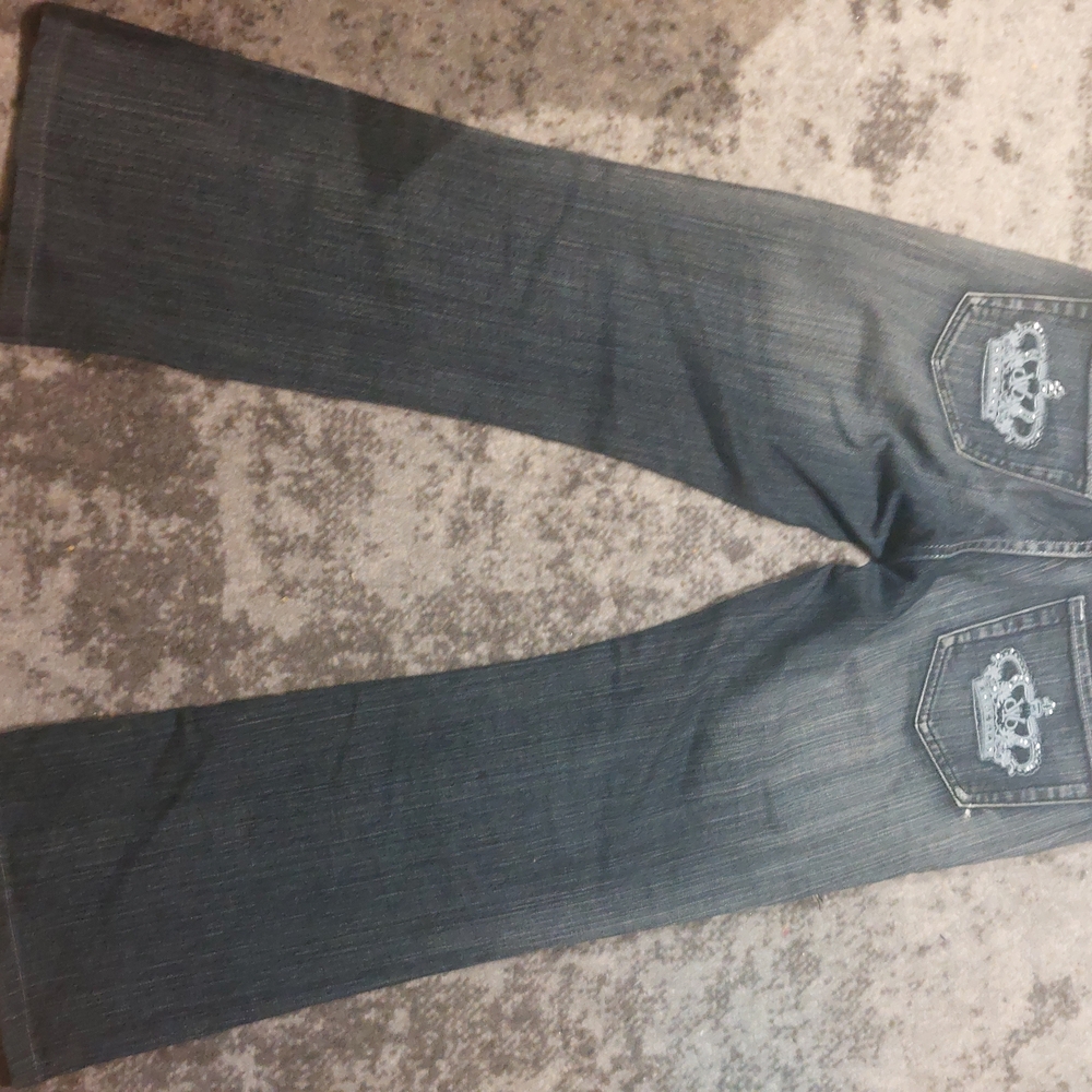 Victoria Beckham x Rock & Republic Y2K Low Rise Cropped Flare Jeans - Picture 6 of 8